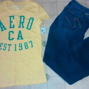 NWT Aero size M with Silver jeans W30L31
